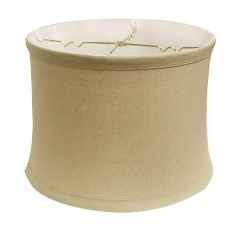 HOMEROOTS 17 in. Rosewood Drum Trimmed Linen Lampshade, Dunn 469542